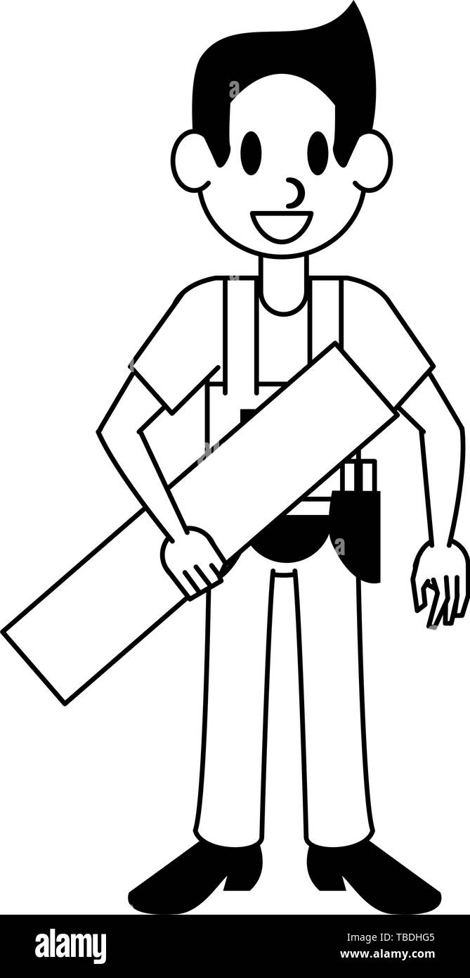 Caractere Professionnel Menuisier Cartoon En Noir Et Blanc Image Vectorielle Stock Alamy Caractere Professionnel Menuisier Cartoon En Noir Et Blanc Image Vectorielle Stock Alamy