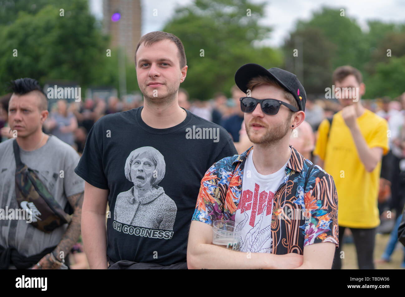 Londres, Royaume-Uni. 31 mai, 2019. Fans au 2019 Tous les points à l'Est, Festival Crédit : Roger Garfield/Alamy Live News Banque D'Images