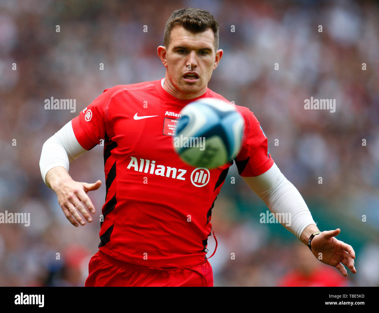 Londres, Royaume-Uni. 01 Juin, 2019. Ben Spencer de Sarrasins au cours de Gallagher Premiership Rugby finale entre Exeter Chiefs et Sarrasins au stade de Twickenham, Londres, le 01 juin 2019 : Crédit photo Action Sport/Alamy Live News Banque D'Images