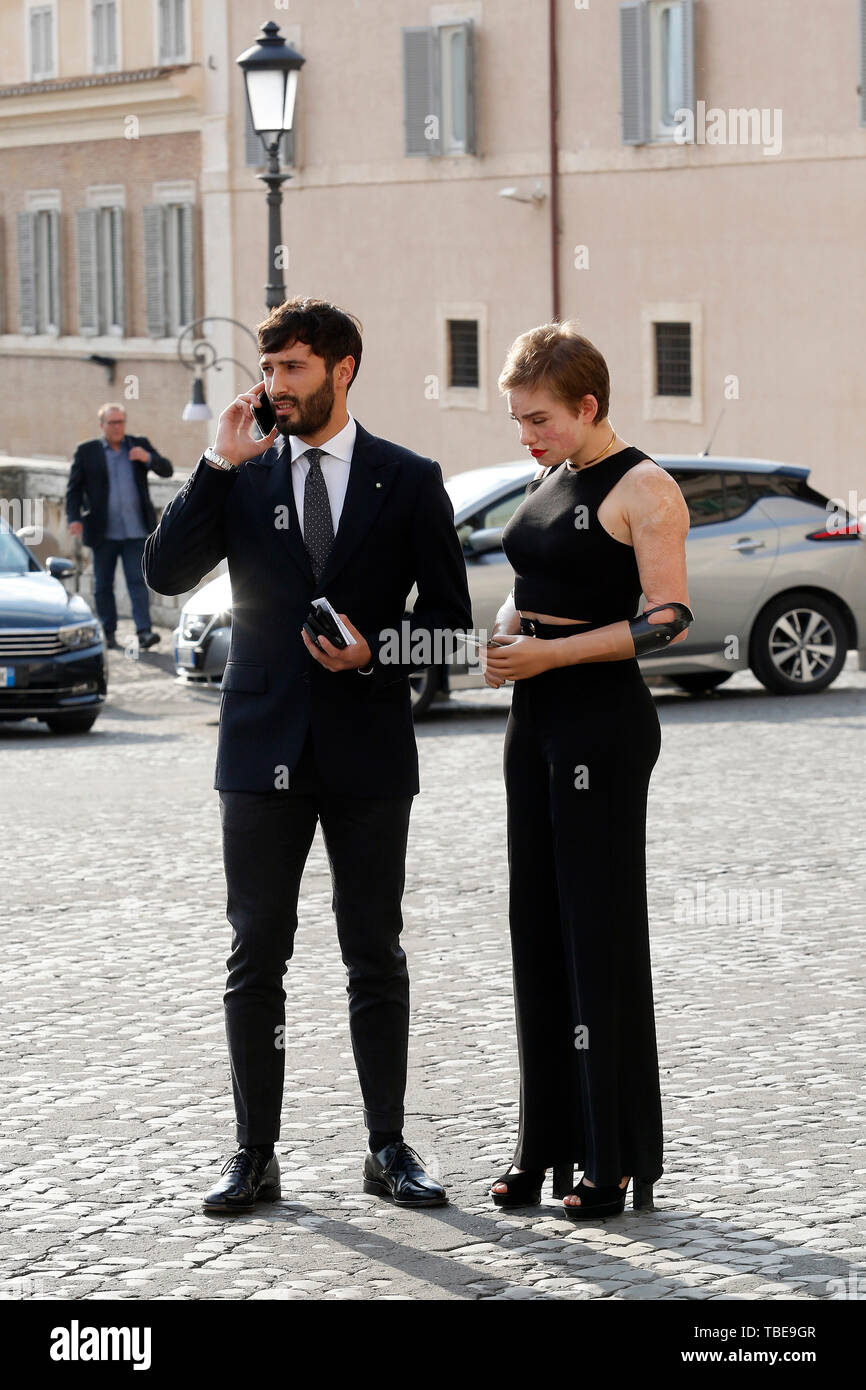 Rome, Italie. 01 Juin, 2019. Athlète Paralimpic Bebe Vio Rome le 1 juin 2019. Fête annuelle au Quirinale Gardens. Foto Samantha Zucchi Insidefoto insidefoto Crédit : srl/Alamy Live News Banque D'Images