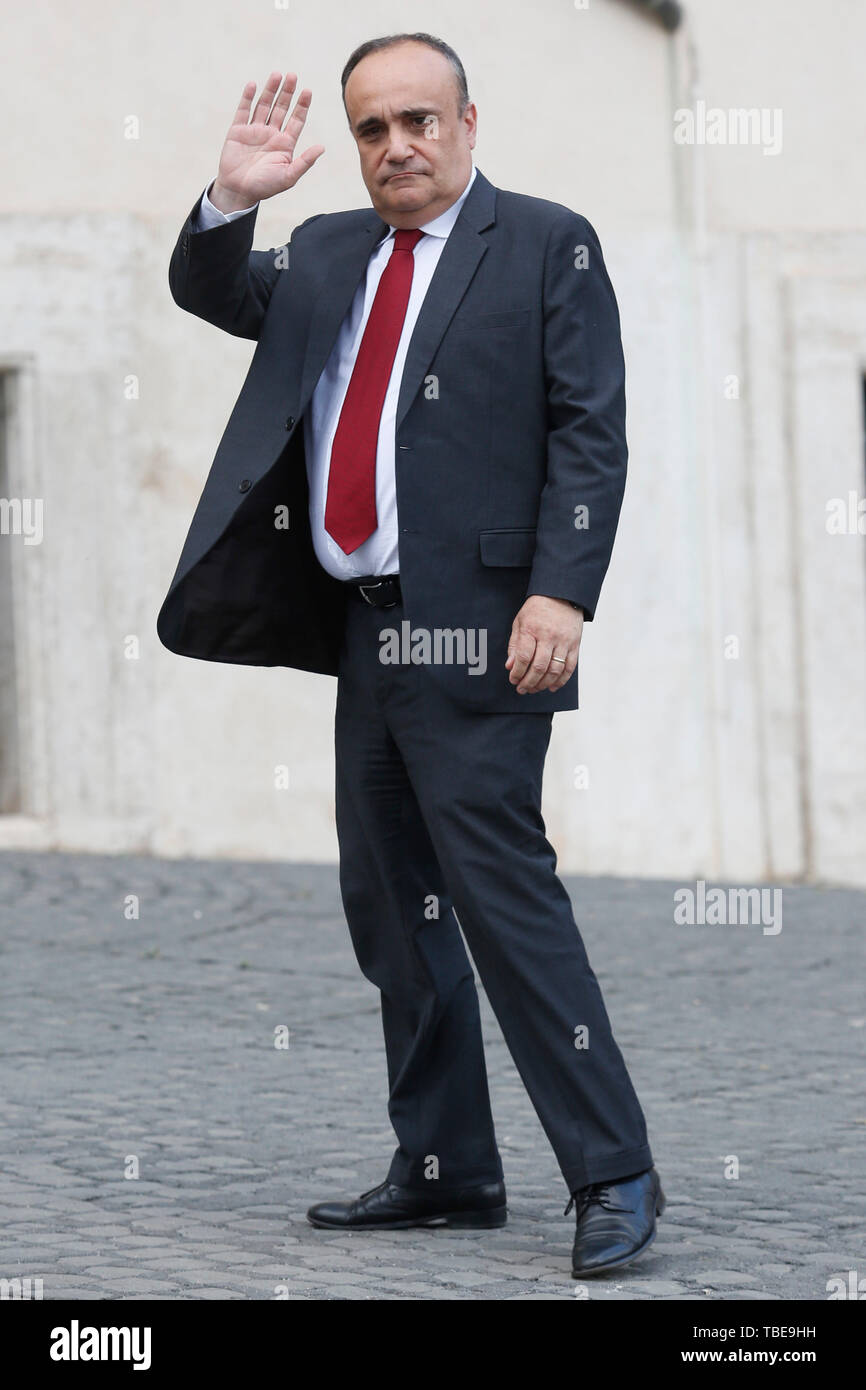 Rome, Italie. 01 Juin, 2019. Ministre de la Culture Alberto Bonisoli Rome le 1 juin 2019. Fête annuelle au Quirinale Gardens. Foto Samantha Zucchi Insidefoto insidefoto Crédit : srl/Alamy Live News Banque D'Images