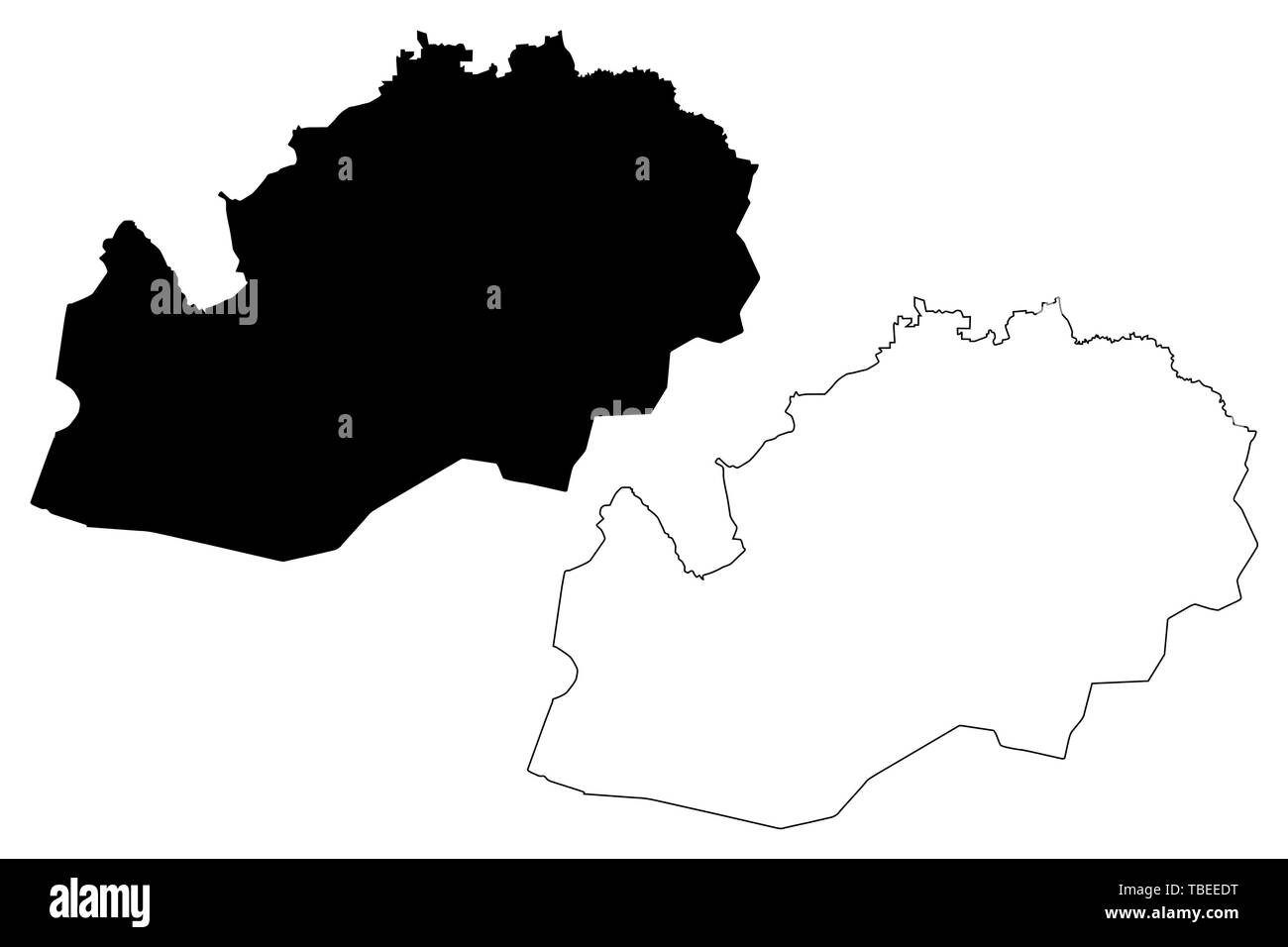 Le Kazakhstan de l'Ouest (Région de la République du Kazakhstan, les régions du Kazakhstan) map vector illustration gribouillage, croquis à l'ouest du Kazakhstan Illustration de Vecteur