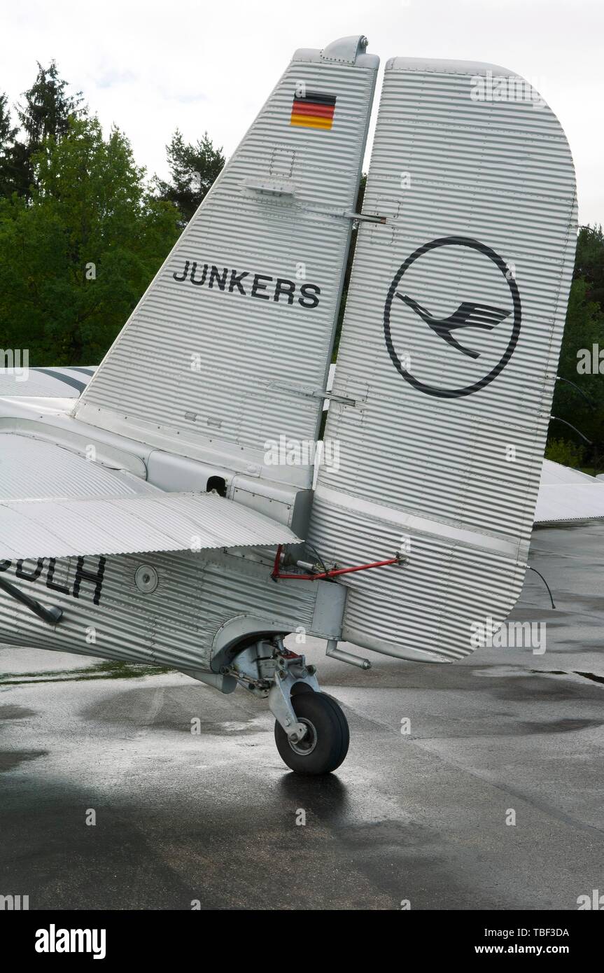 Junkers Ju52/3m Berlin-Tempelhof, année de construction 1936, Dessau, construit en vue de détail fin, immatriculé D-AQUI, aujourd'immatriculé D-CDLH, dans Banque D'Images