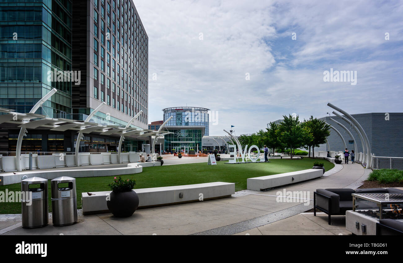 Vue de l'entrée de Tysons Corner Center Shopping Mall à Washington DC, USA le 11 mai 2019 Banque D'Images