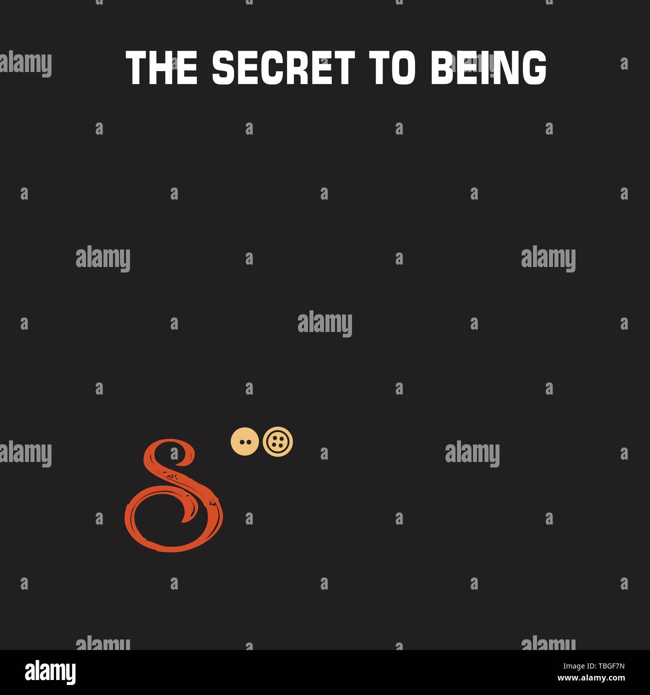 Citation De Couture Et De Dire Le Secret Pour Etre Heureux Est D Avoir Un Sens De L Humour Image Vectorielle Stock Alamy