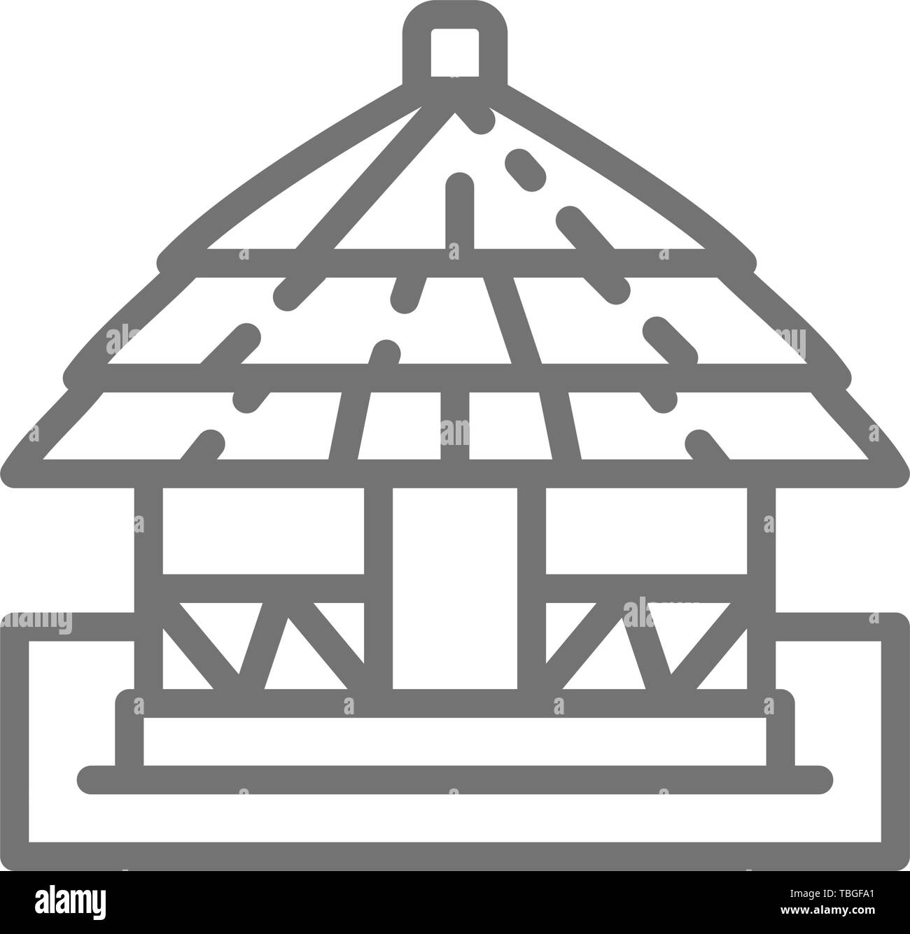 Maison traditionnelle locale africaine vecteur icône ligne. Illustration de Vecteur Maison traditionnelle locale africaine vecteur icône ligne. Illustration de Vecteur