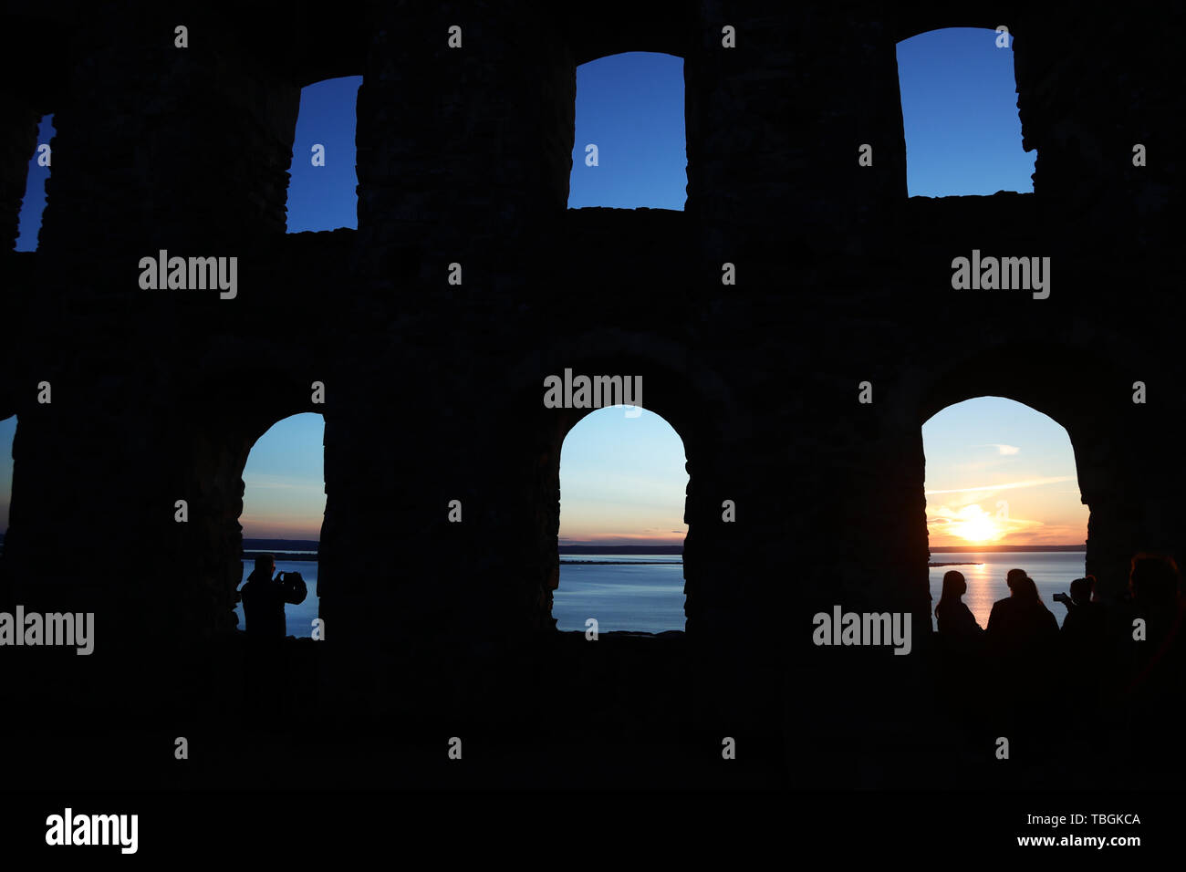 La vie quotidienne en ruine Brahehus. Brahehus est un ancien château, aujourd'hui ruine, à l'Europe de la route 4, à trois kilomètres au nord de Gränna. La ruine est situé à Gränna à Jönköping, Suède municipalité. Banque D'Images