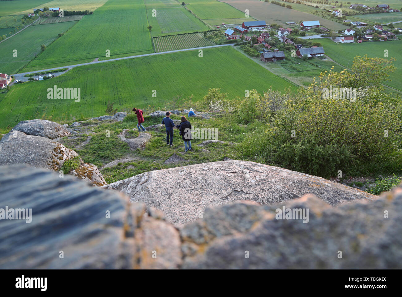 La vie quotidienne en ruine Brahehus. Brahehus est un ancien château, aujourd'hui ruine, à l'Europe de la route 4, à trois kilomètres au nord de Gränna. La ruine est situé à Gränna à Jönköping, Suède municipalité. Banque D'Images