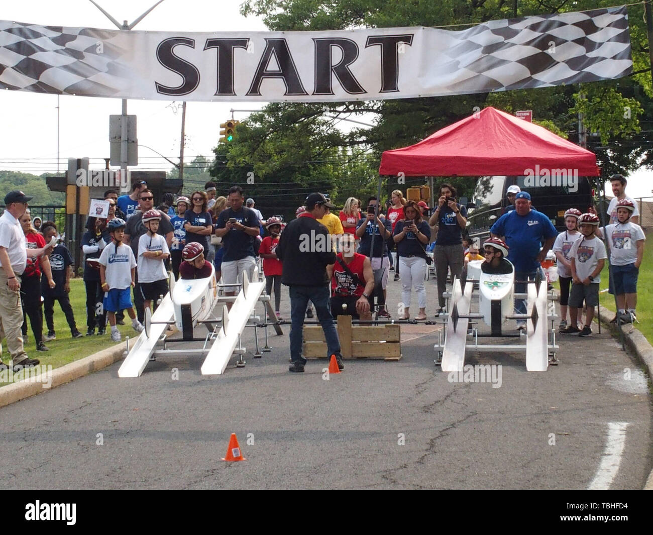 1 juin 2019 - New York, New York, États-Unis - Boîtes à savon événement tenu à la Michael J. Petrides complexe sur Staten Island N.Y. gagnants de cet événement serviront à la finale du championnat du monde à Akron (Ohio) en juillet. (Crédit Image : © Bruce Cotler/Globe Photos via Zuma sur le fil) Banque D'Images