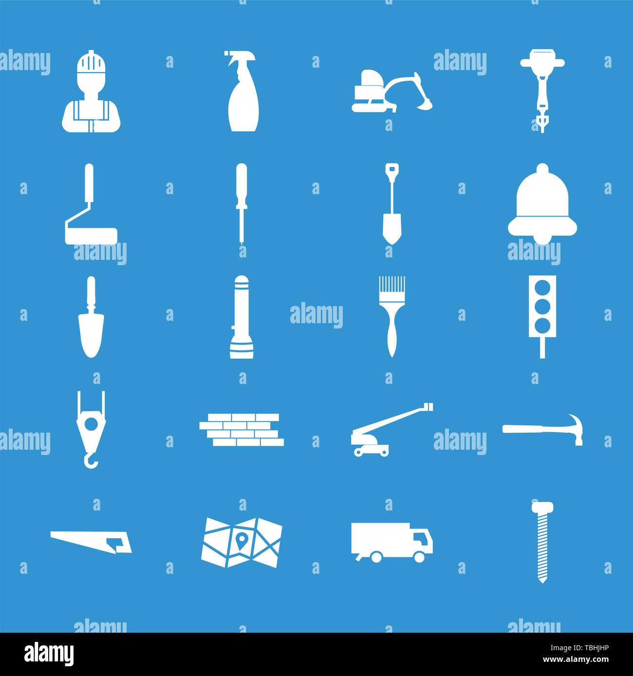 Ensemble d'icônes de la construction - le symbole de la construction ...