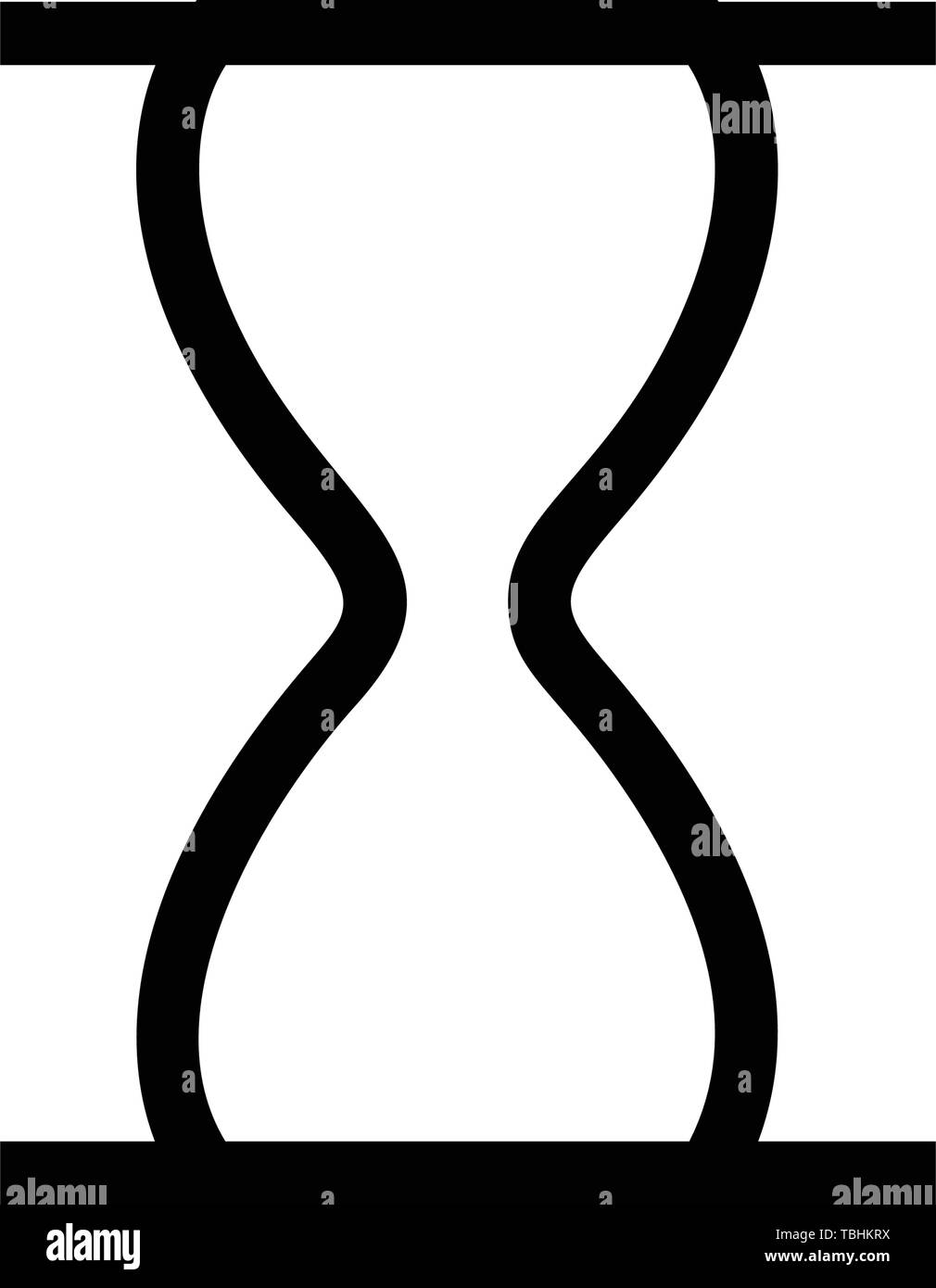 Icône en forme de sablier vector - Télévision Illustration de Vecteur