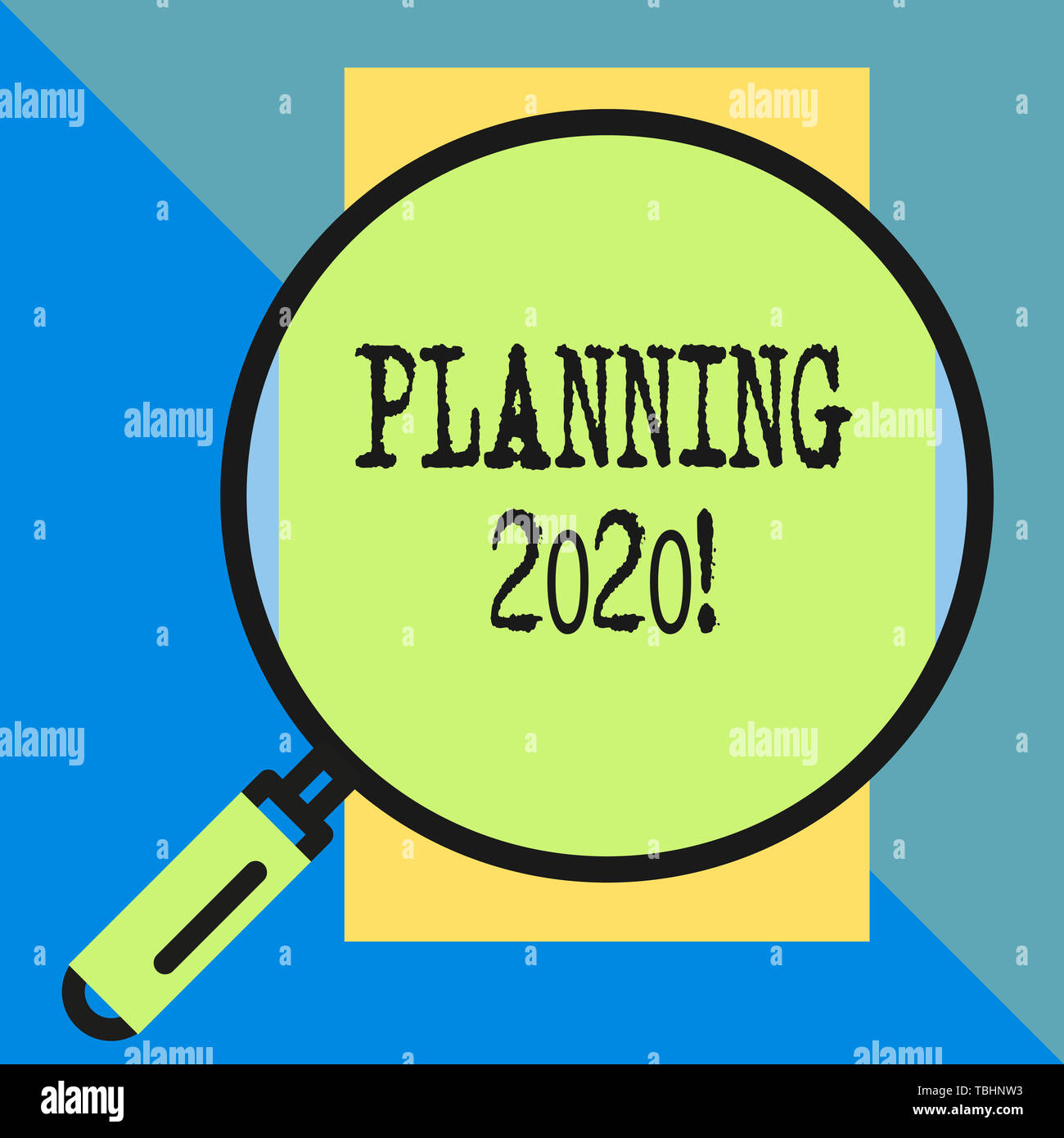 La planification du texte de l'écriture en 2020. Photo conceptuelle processus de faire des plans pour l'année prochaine quelque chose de grand port à rectangle vertical. Géométriques incorporés Banque D'Images