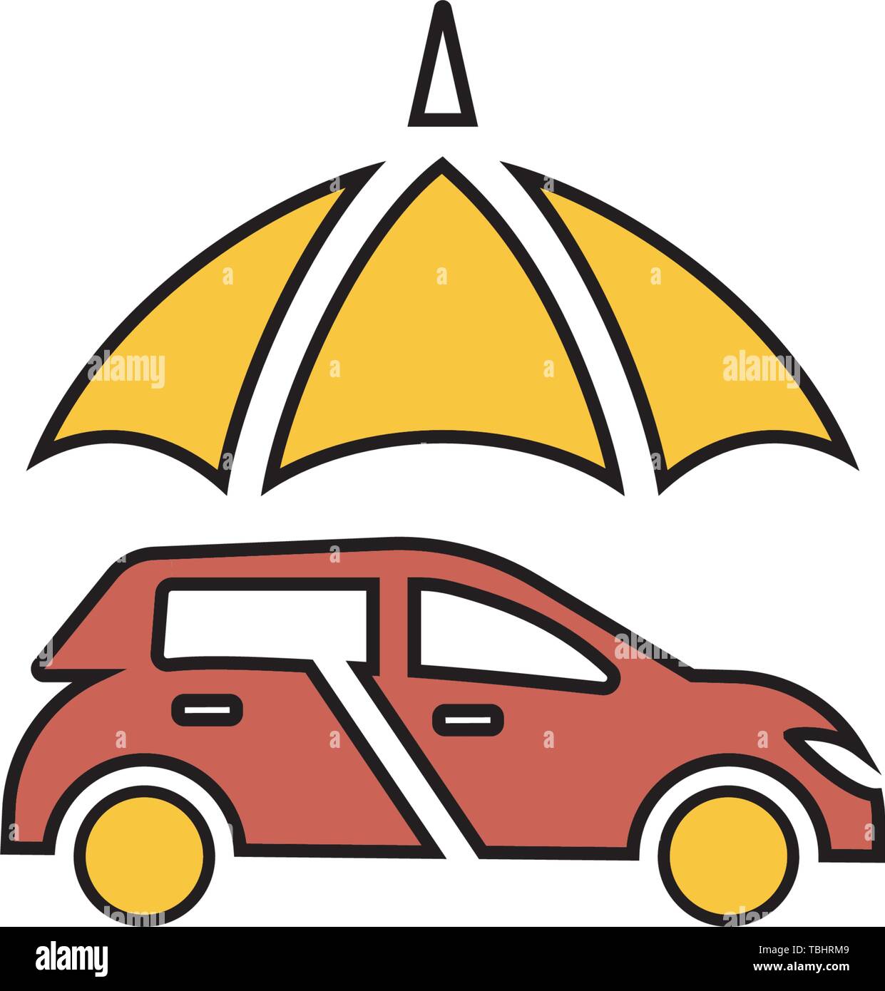 L'icône de protection de wagons plats Illustration de Vecteur