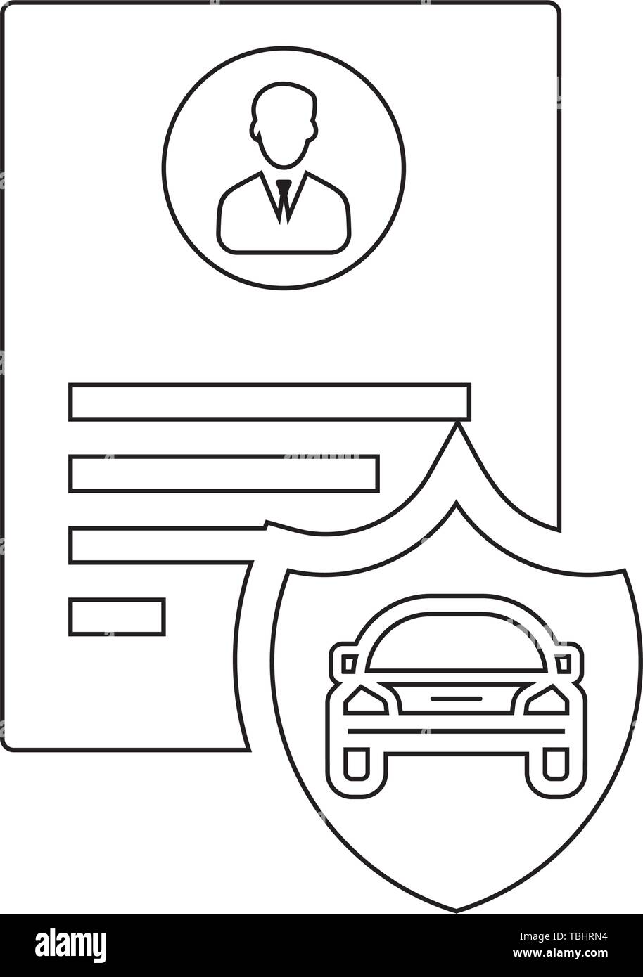 L'icône document permis de conduire voiture Illustration de Vecteur