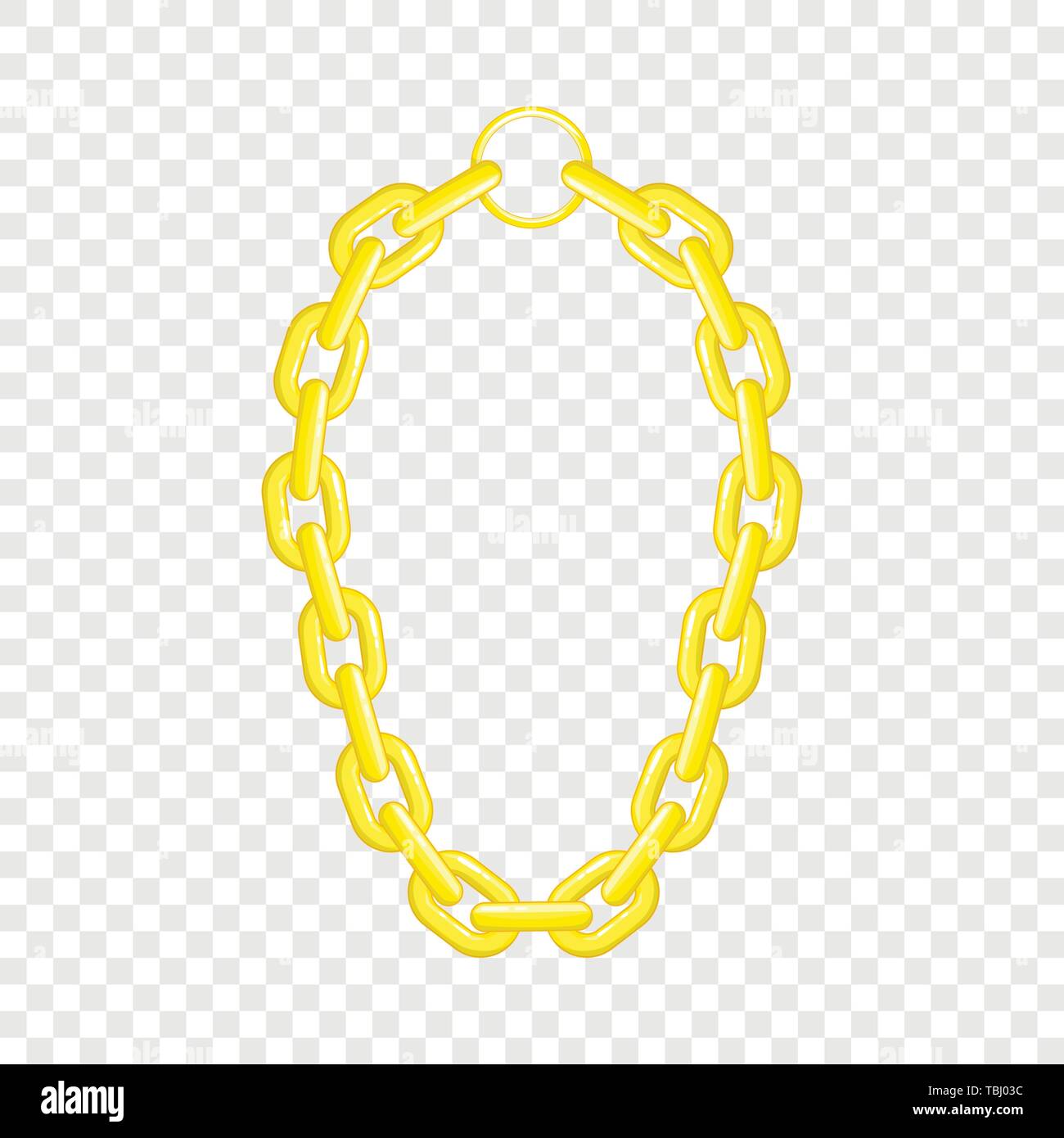 Collier chaîne en or, l'icône de style cartoon Image Vectorielle Stock -  Alamy