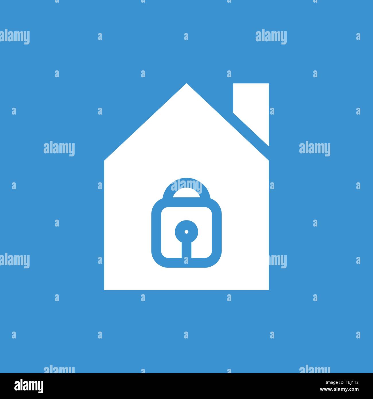 Protection maison - Immobilier Sécurité signe vecteur icône Illustration de Vecteur