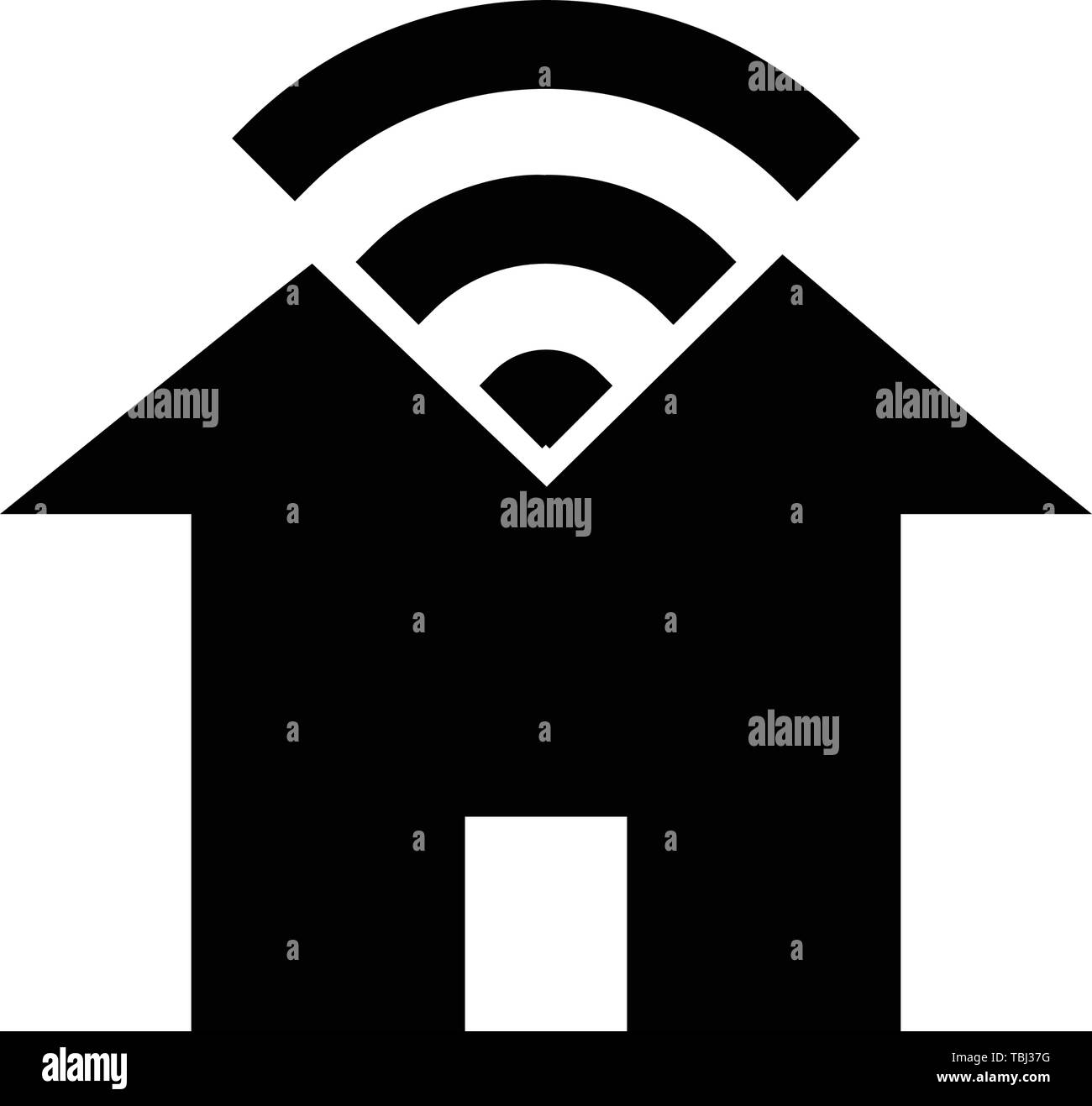 Connexion Wi-Fi au réseau local d'accueil - vector icône de signe Illustration de Vecteur