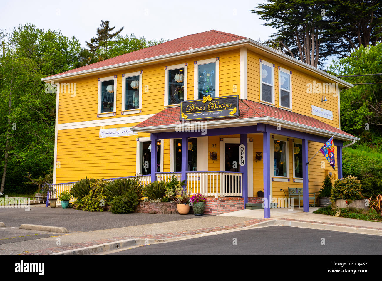 Devon's Boutique dans la vieille ville de Bandon. Bandon, Oregon Banque D'Images