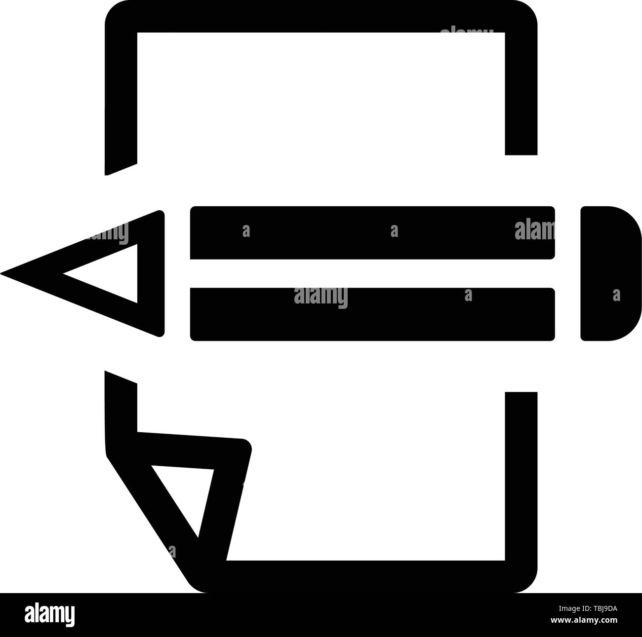 Écrire une icône de note - couleur noir Illustration de Vecteur