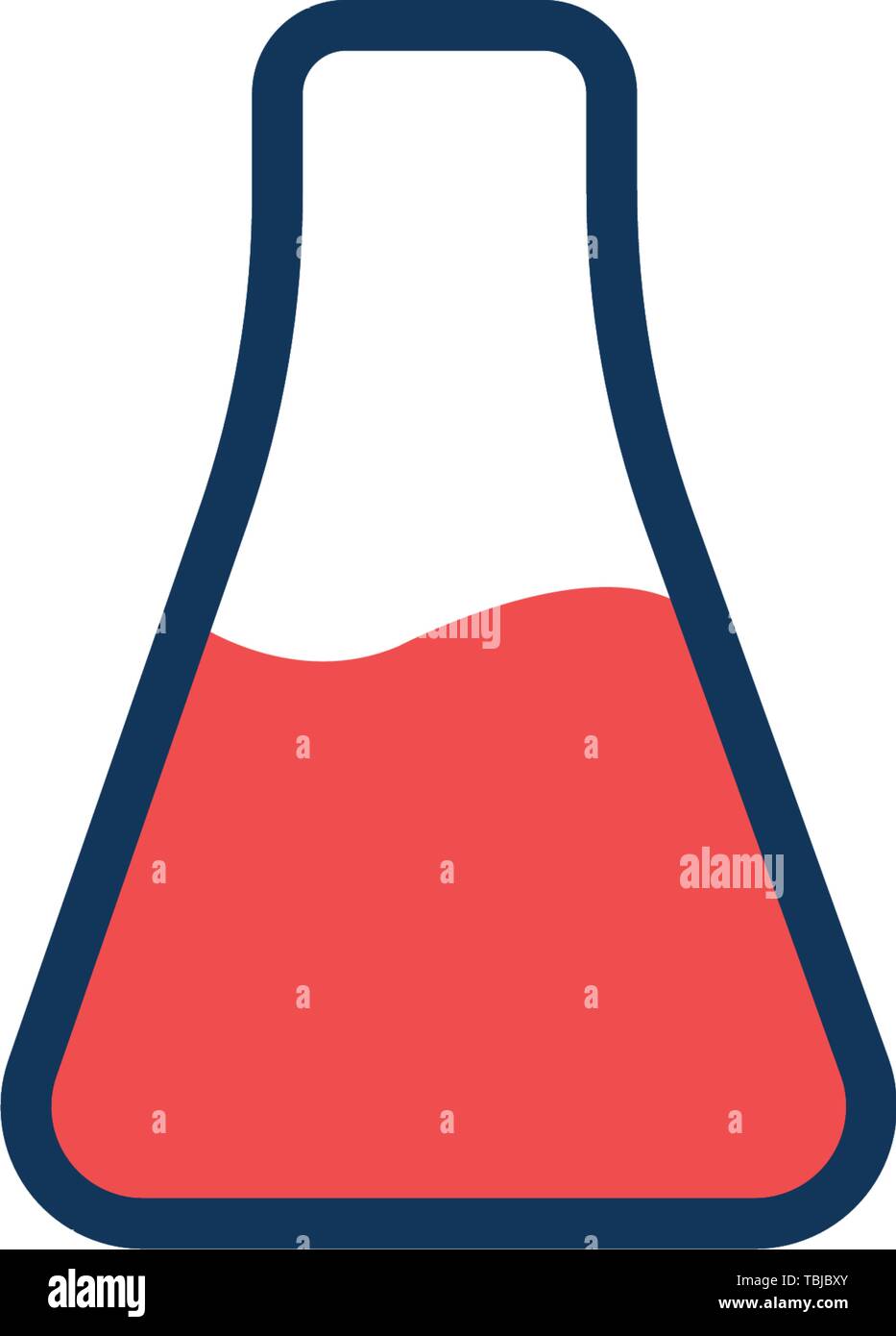 Équipement de laboratoire des sciences chimiques - tubes à essai d'icônes. Isolé sur fond blanc. Vector illustration Illustration de Vecteur