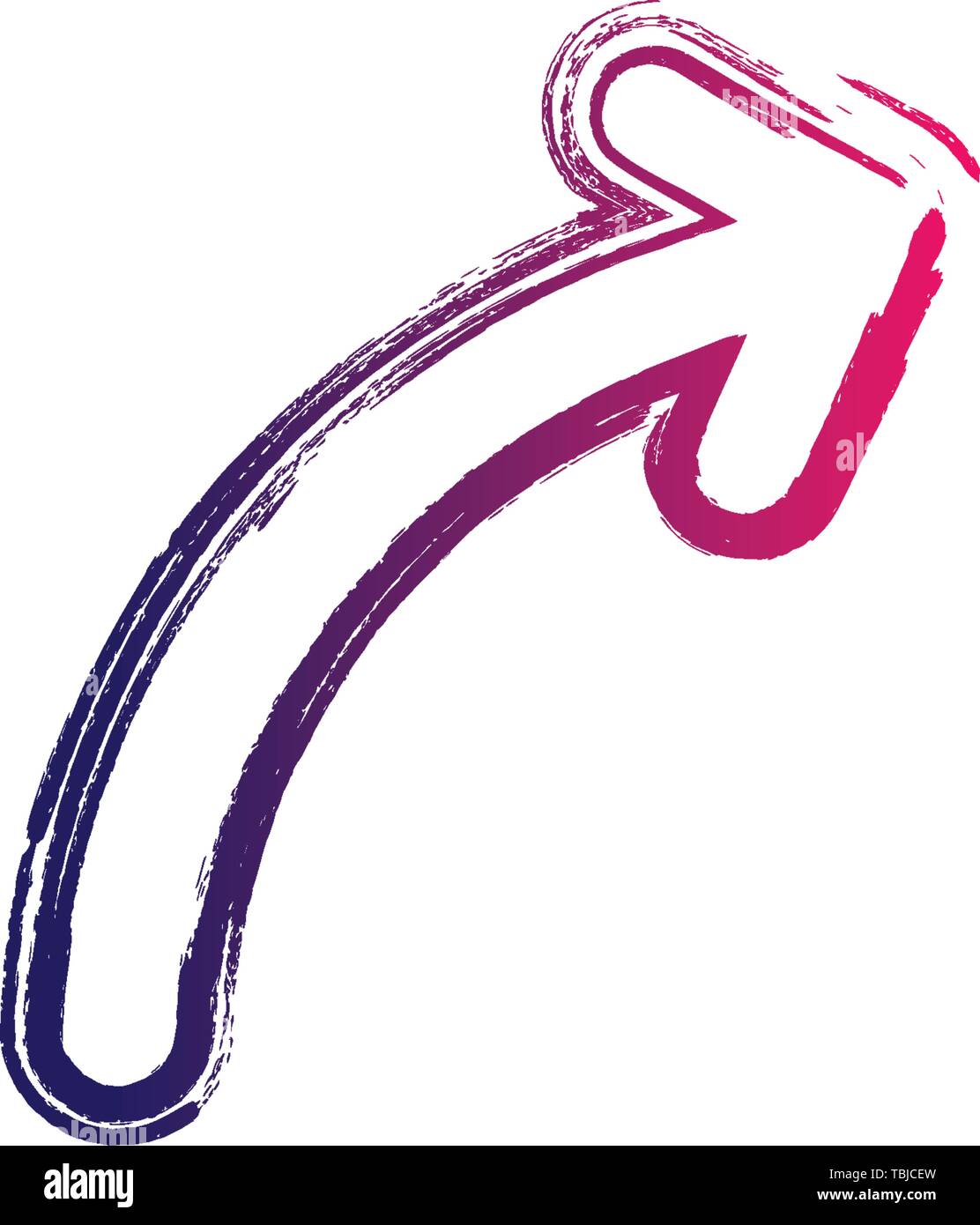 Dessin à la main symbole de flèche Illustration de Vecteur