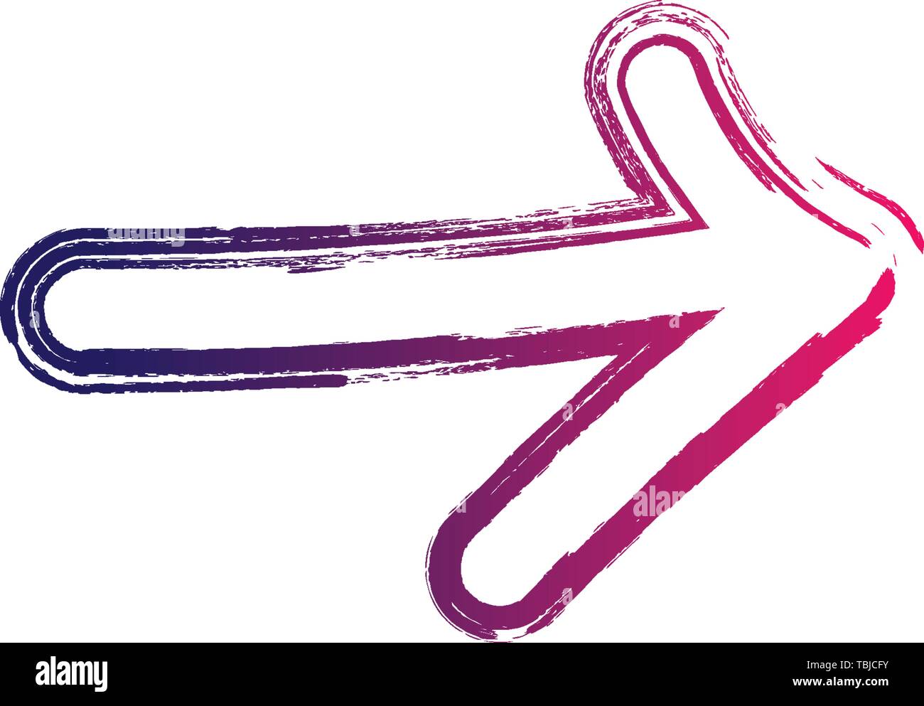 Dessin à la main symbole de flèche Illustration de Vecteur