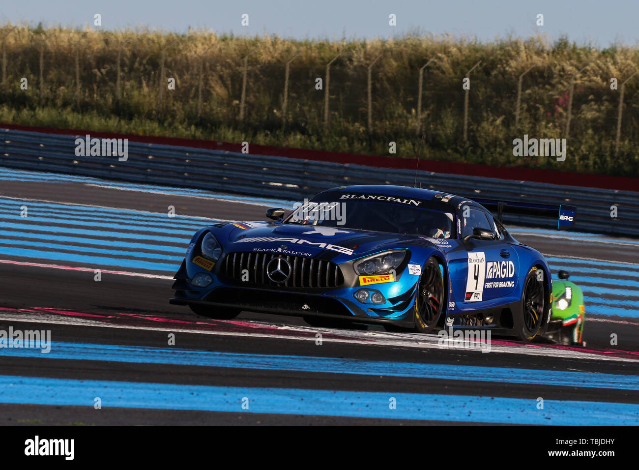 Le Castellet, France. 01 Juin, 2019. FALCON NOIR Mercedes-AMG GT3 avec les pilotes Maro Engel, Luca Stolz & Yelmer Buurman lors de la Blancpain Endurance Series GT Cup sur le Circuit Paul Ricard, Le Castellet, France le 1er juin 2019. Photo par Jurek Biegus. Credit : UK Sports Photos Ltd/Alamy Live News Banque D'Images