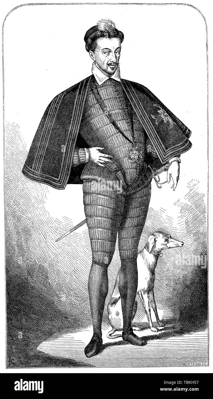 Henri III, 1551-1589 ; né Alexandre Edouard de France, Roi de la République des Deux Nations à partir de 1573 à 1575 et Roi de France de 1574 Banque D'Images