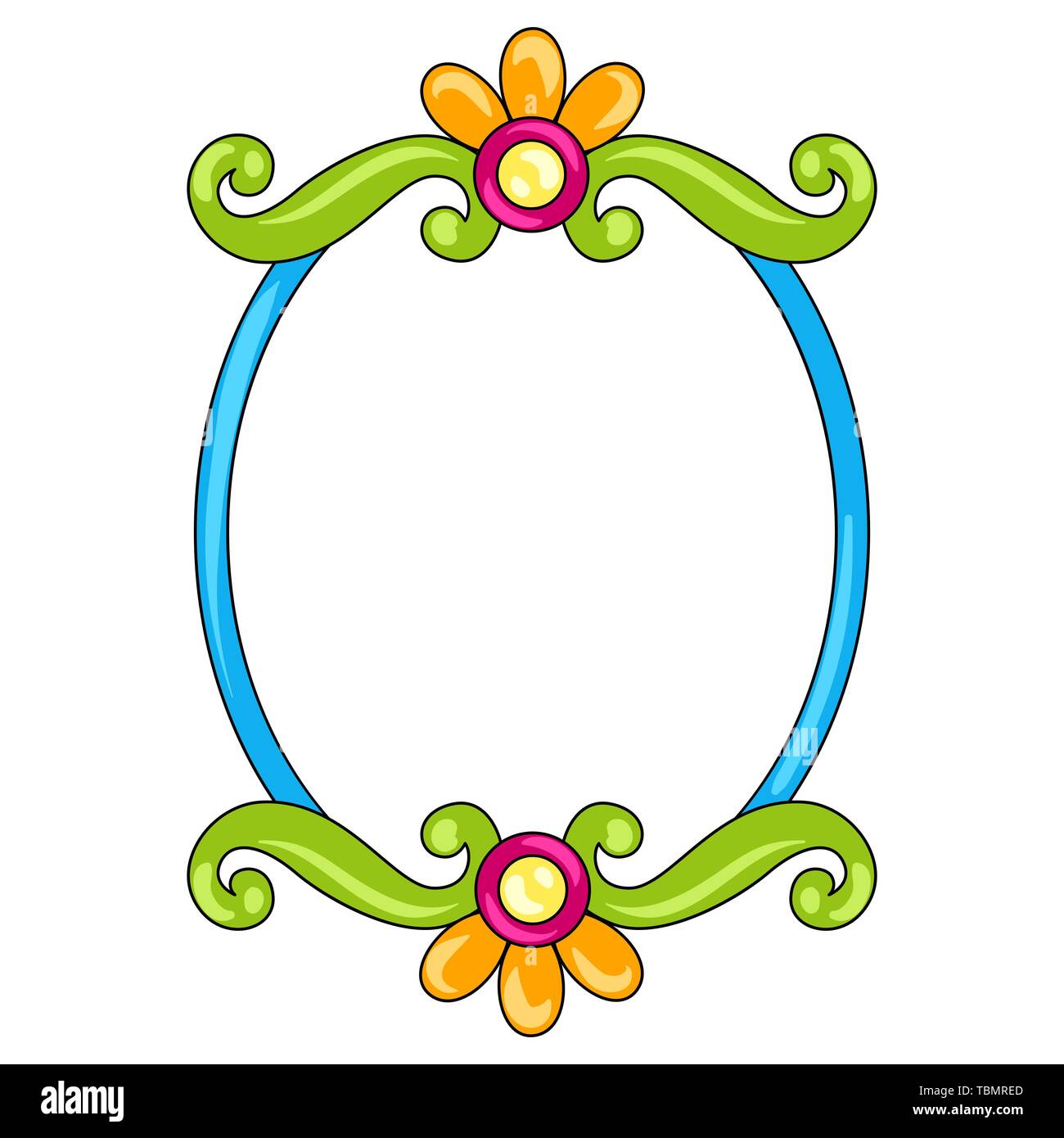 Cadre décoratif mexicain avec des tourbillons. Illustration de Vecteur