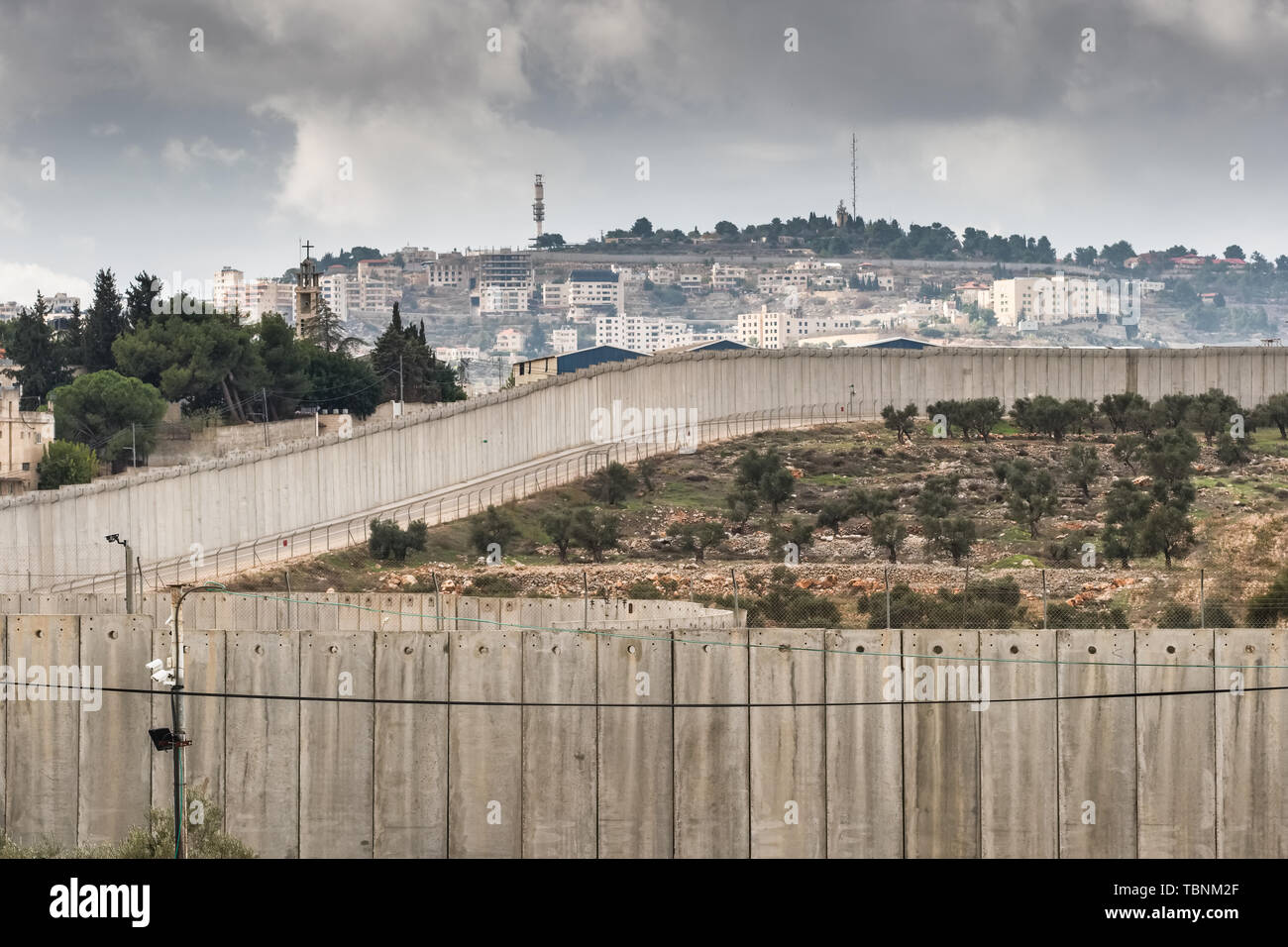 Mur de séparation entre Israël et la Cisjordanie Banque D'Images