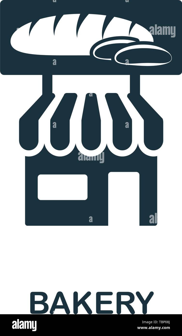Icône boulangerie. Design d'éléments créatifs de la collection Icons. Pixel Perfect Bakery icône pour la conception Web, les applications, les logiciels et l'utilisation de l'impression Illustration de Vecteur