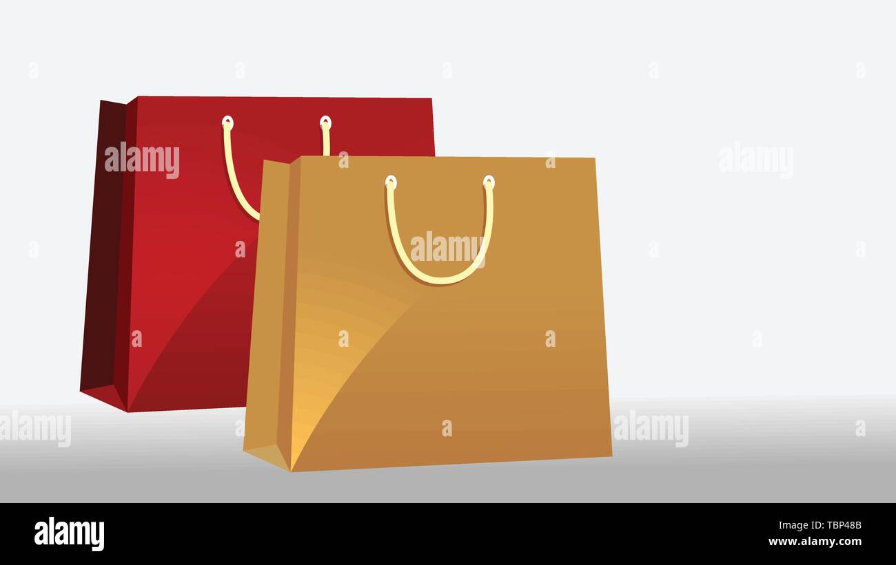 Transporter des sacs de papier Illustration de Vecteur
