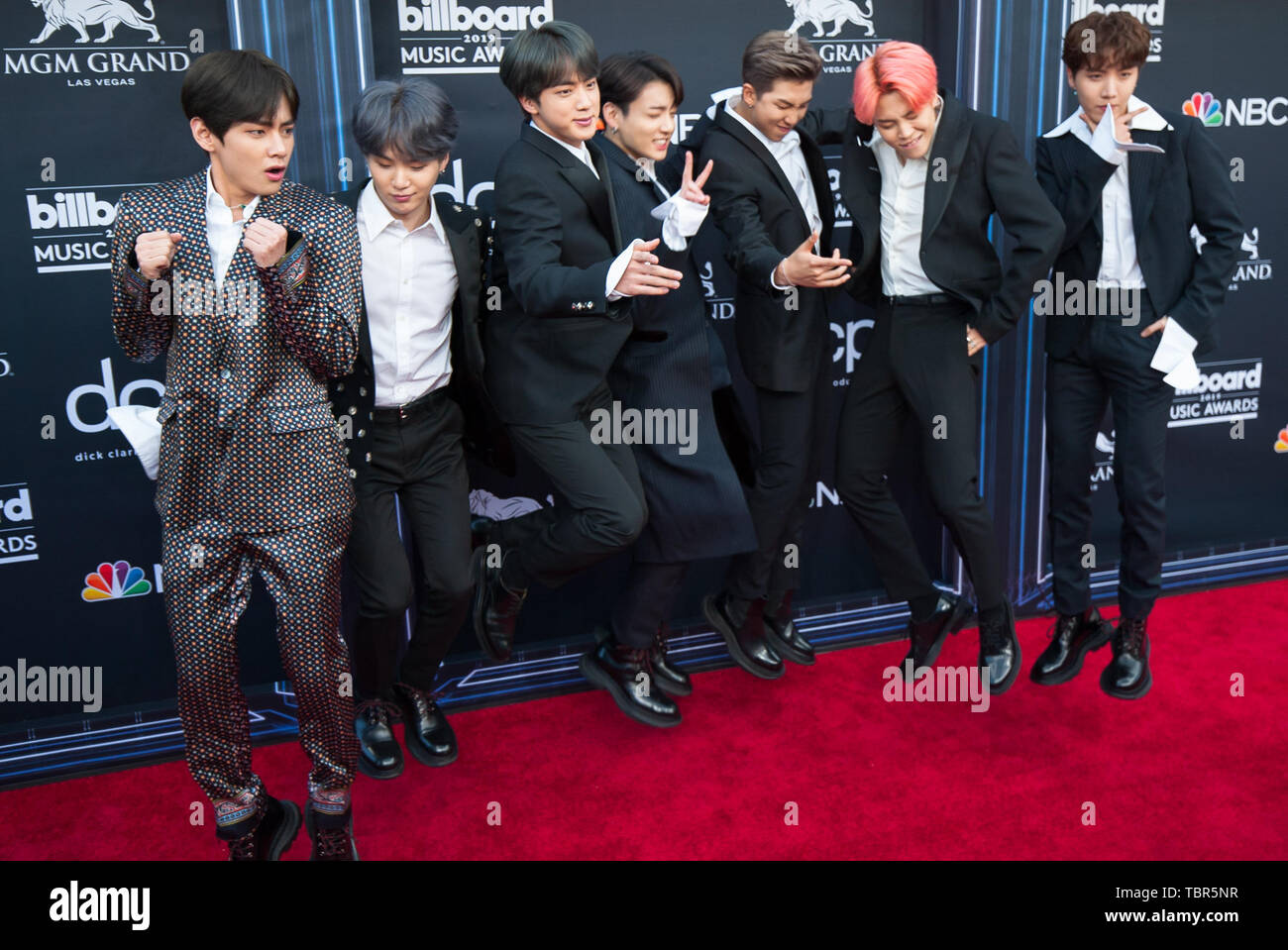 2019 Billboard Awards Red Carpet arrivées au MGM Grand Garden Arena comprend : BTS Où : Las Vegas, Nevada, United States Quand : 02 mai 2019 Crédit : Tony Forte/WENN Banque D'Images