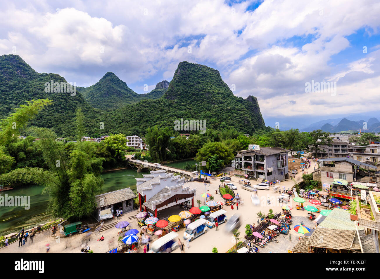 Ancienne ville de Xingping, Guangxi Banque D'Images