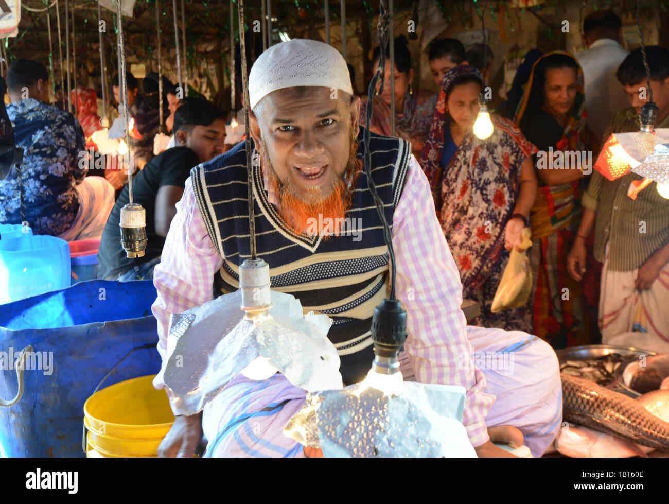 Les marchés dynamiques à l'intérieur du camp de réfugiés de Genève à Dhaka, au Bangladesh. Banque D'Images