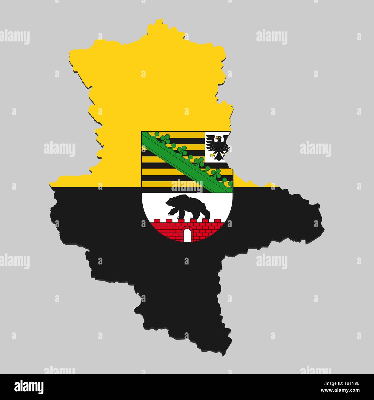 Drapeau Saxony (Saxe) Format Paysage - 90x150 Cm - Polyester Résistant - Pour Extérieur