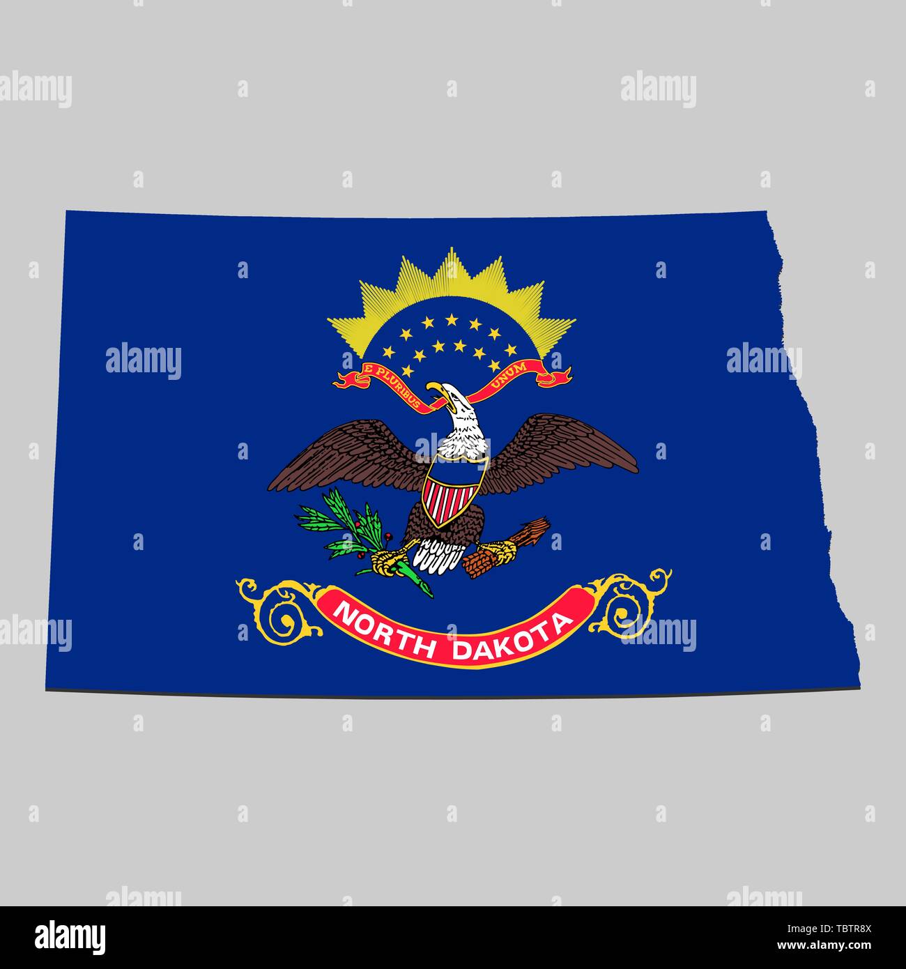 Plan de le Dakota du Nord est un état USA avec drapeau. Vector Illustration Illustration de Vecteur Plan de le Dakota du Nord est un état USA avec drapeau. Vector Illustration Illustration de Vecteur