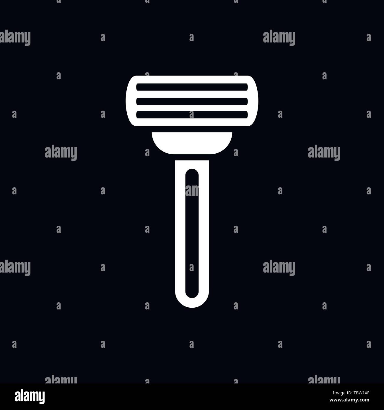 Le symbole vecteur icône rasoir Illustration de Vecteur