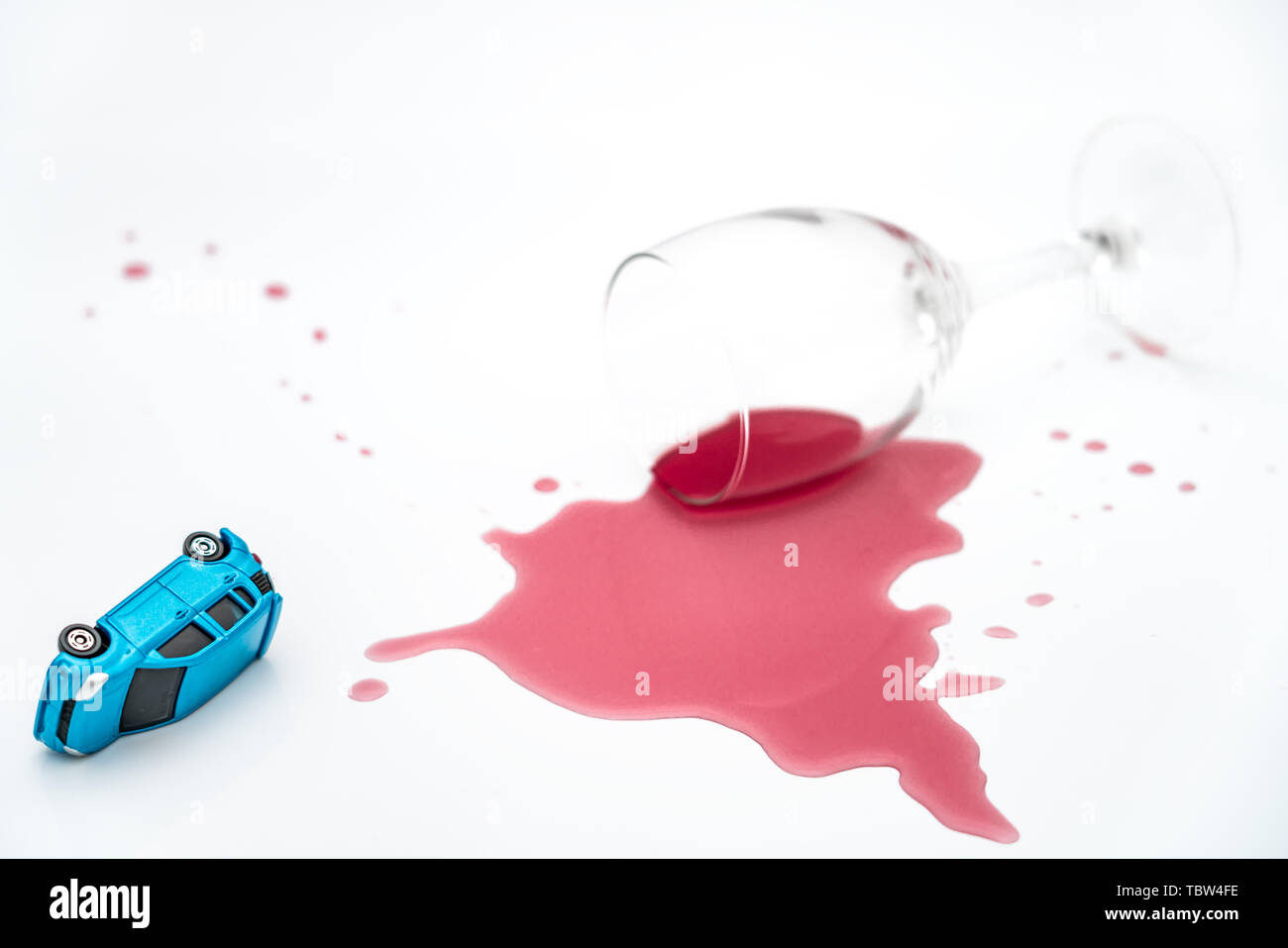 Alcool au volant accident concept photo Banque D'Images