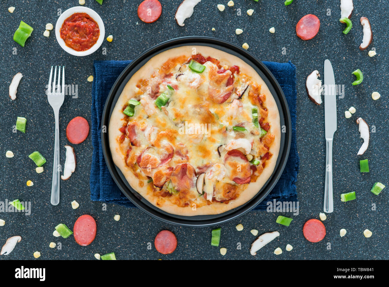 Food, restauration rapide pizza. Banque D'Images