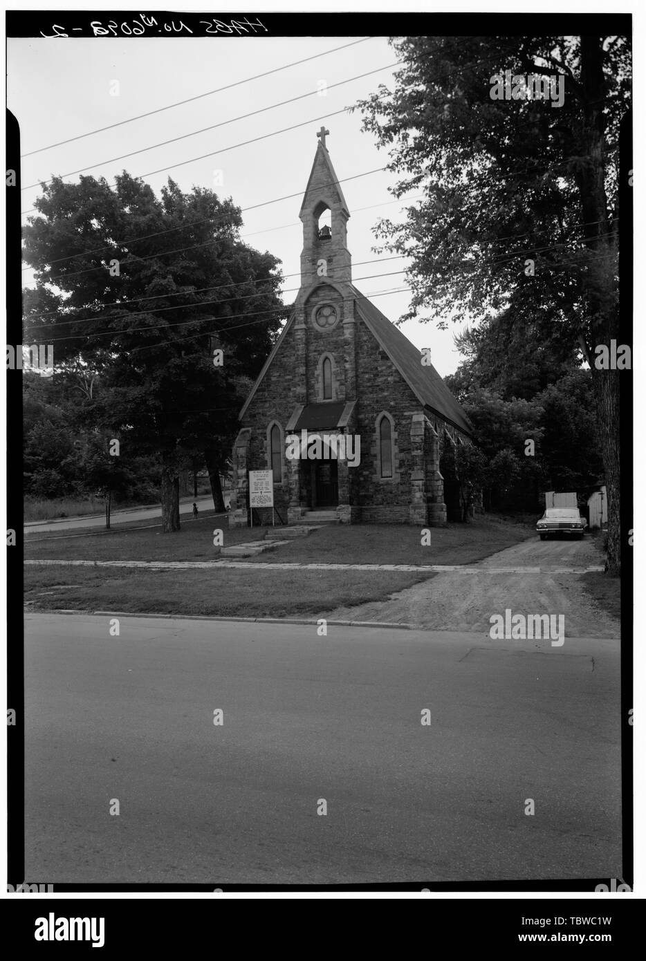 ÉLÉVATION PRINCIPALE Christ Episcopal Church, 425 Market Street, Lockport, comté de Niagara, NY Banque D'Images