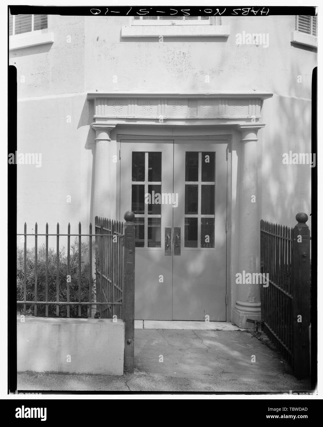 ENTRÉE PRINCIPALE, ÉLÉVATION SUD (AVANT) MiddletonPinckney House, 14 George Street, Charleston, Charleston County, SC Pinckney, Thomas Middleton, John Elliot, Juliet Georgiana Pinckney, Thomas Banque D'Images