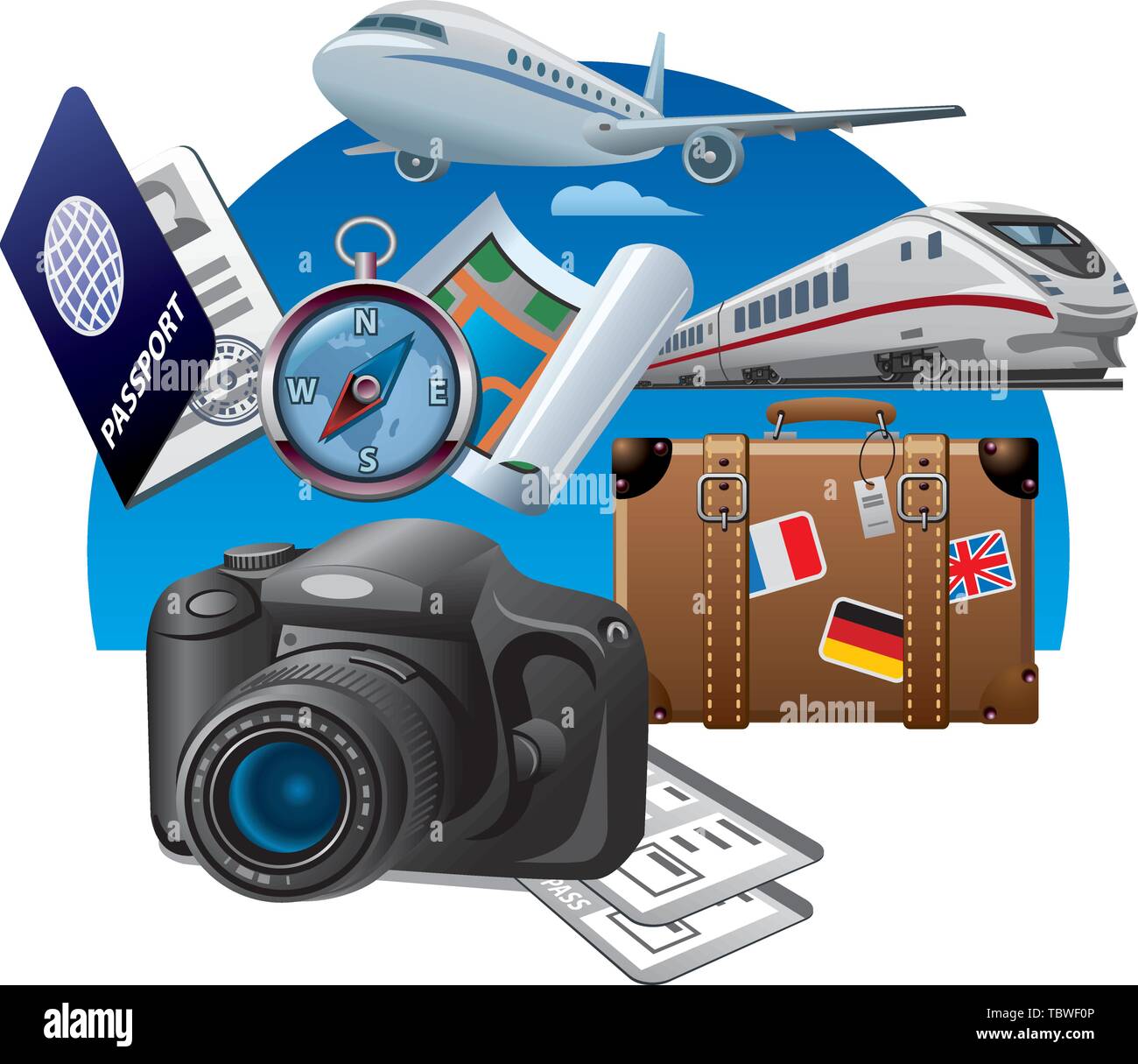 Icône concept tourisme Illustration de Vecteur