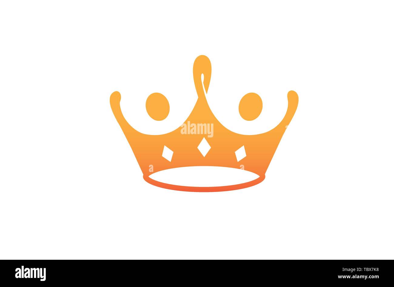 Illustration de la conception vectorielle du logo King Crown Red Food Illustration de Vecteur