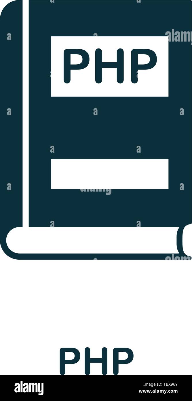 Icône PHP. Conception d'éléments créatifs de la collection d'icônes de programmateur. Pixel Perfect icône PHP pour la conception web, les applications, les logiciels, l'utilisation de l'impression Illustration de Vecteur