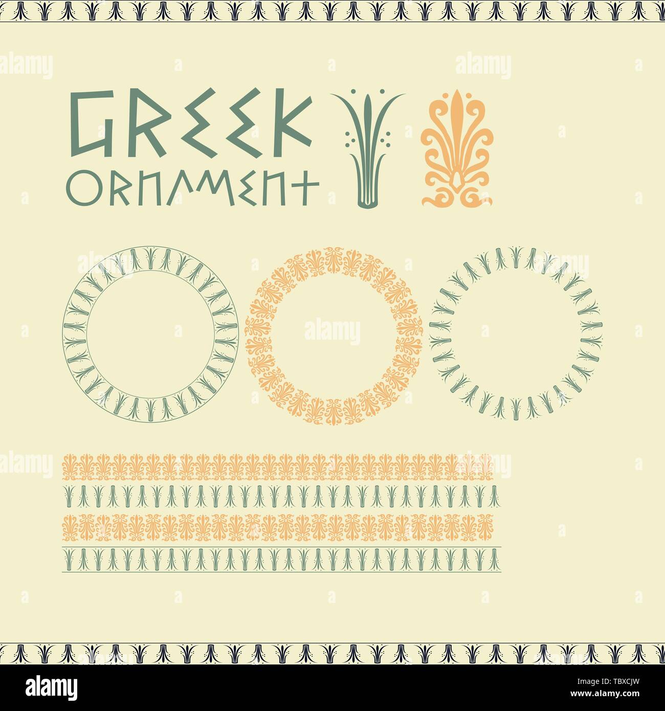 Ornement traditionnel grec, de la bordure des méandres. Cadres anciens du vecteur. Élément de décoration. Vector illustration ethniques isolées. Peut être utilisé comme séparateur, cadre, d'autres la conception. Illustration de Vecteur
