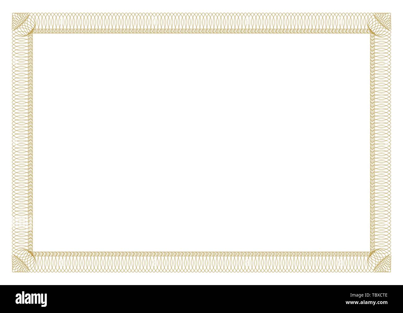Border style du contour pour le certificat Illustration de Vecteur