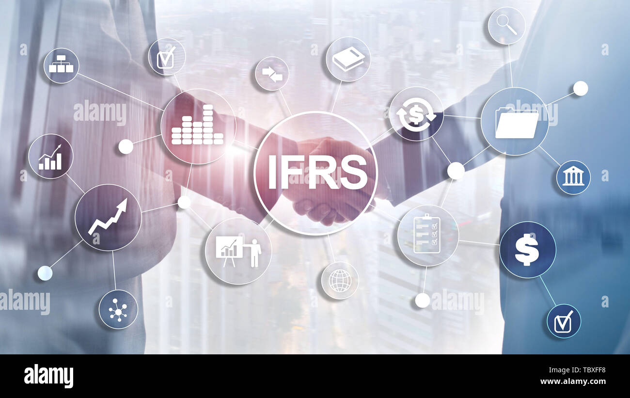 Les normes internationales d'information financière IFRS Règlement Banque D'Images