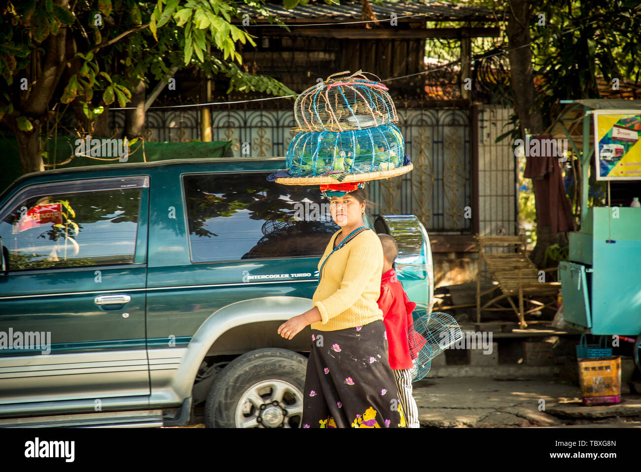 Sciences humaines de la rue au Myanmar Banque D'Images