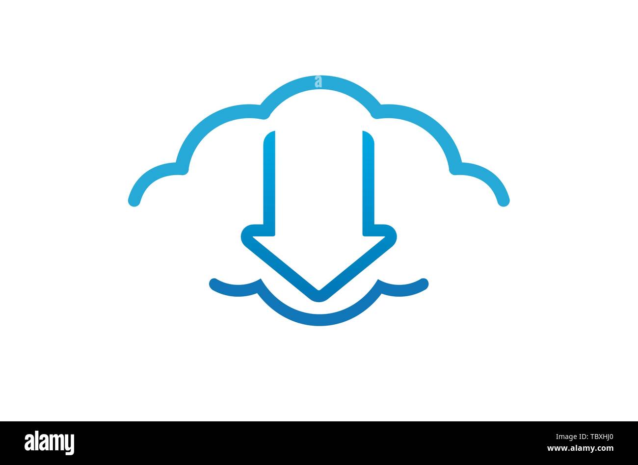 Illustration de la conception du symbole vectoriel du logo Digital Cloud Illustration de Vecteur